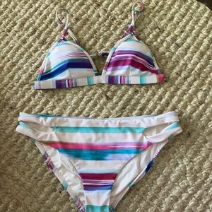 LSpace swim bikini size M top, L bottom, full cut